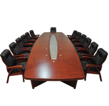 a114 玻璃填心會議臺+11#會議椅